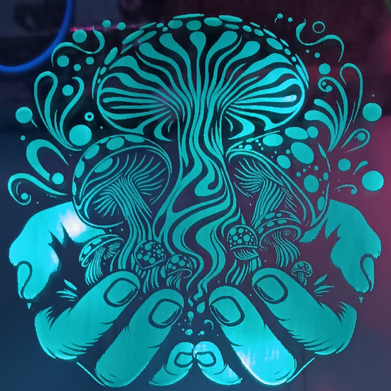 Custom laser-engraved, hand-crafted, led lit mirrors